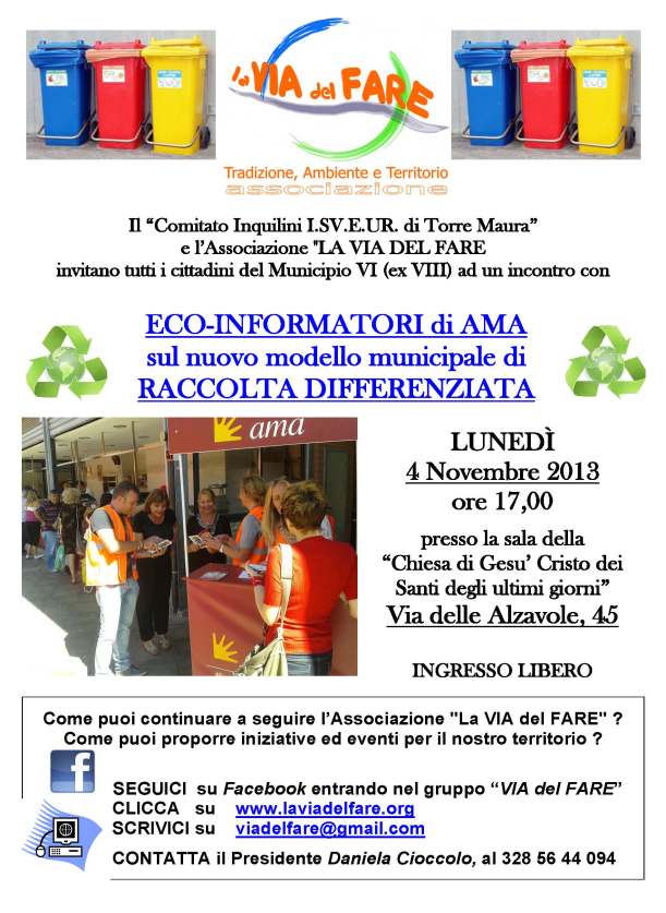 Locandina incontro NUOVA RD mun.VI con ISVEUR (4 nov 2013)