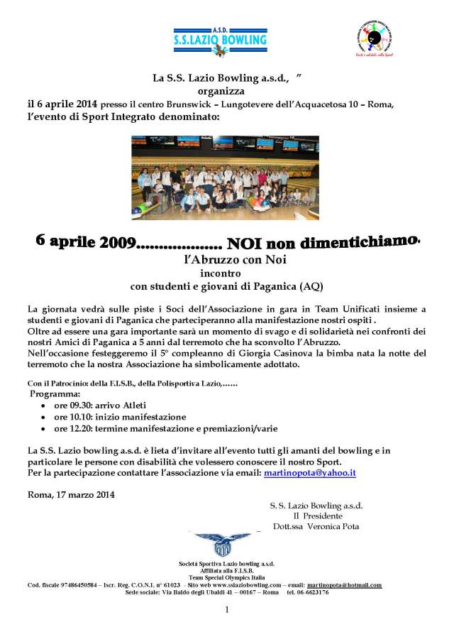 SS Lazio Bowling asd (6 aprile 14)_Pagina_1